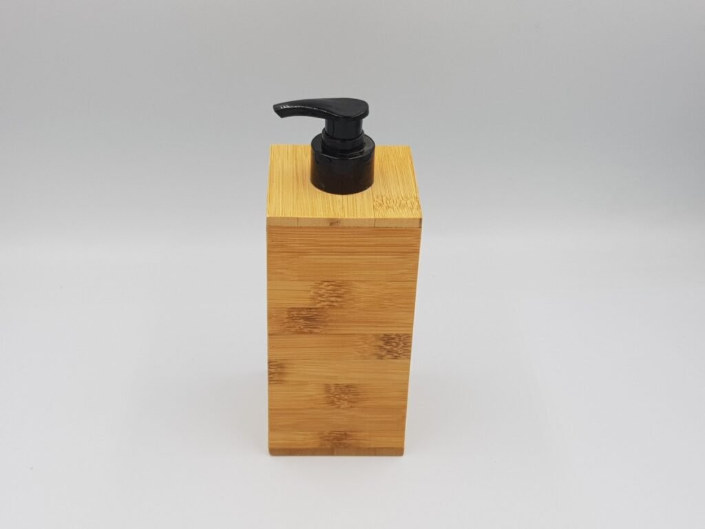 Bamboo bottle for shampoo and body wash