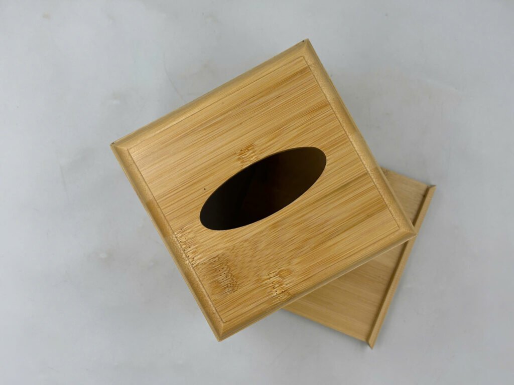 Bamboo tissue box