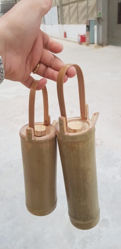 Bamboo wine decanter